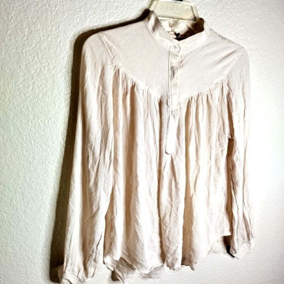 Rebecca Taylor 1/4 buttoned long sleeve blouse sz 4 - Picture 1 of 9